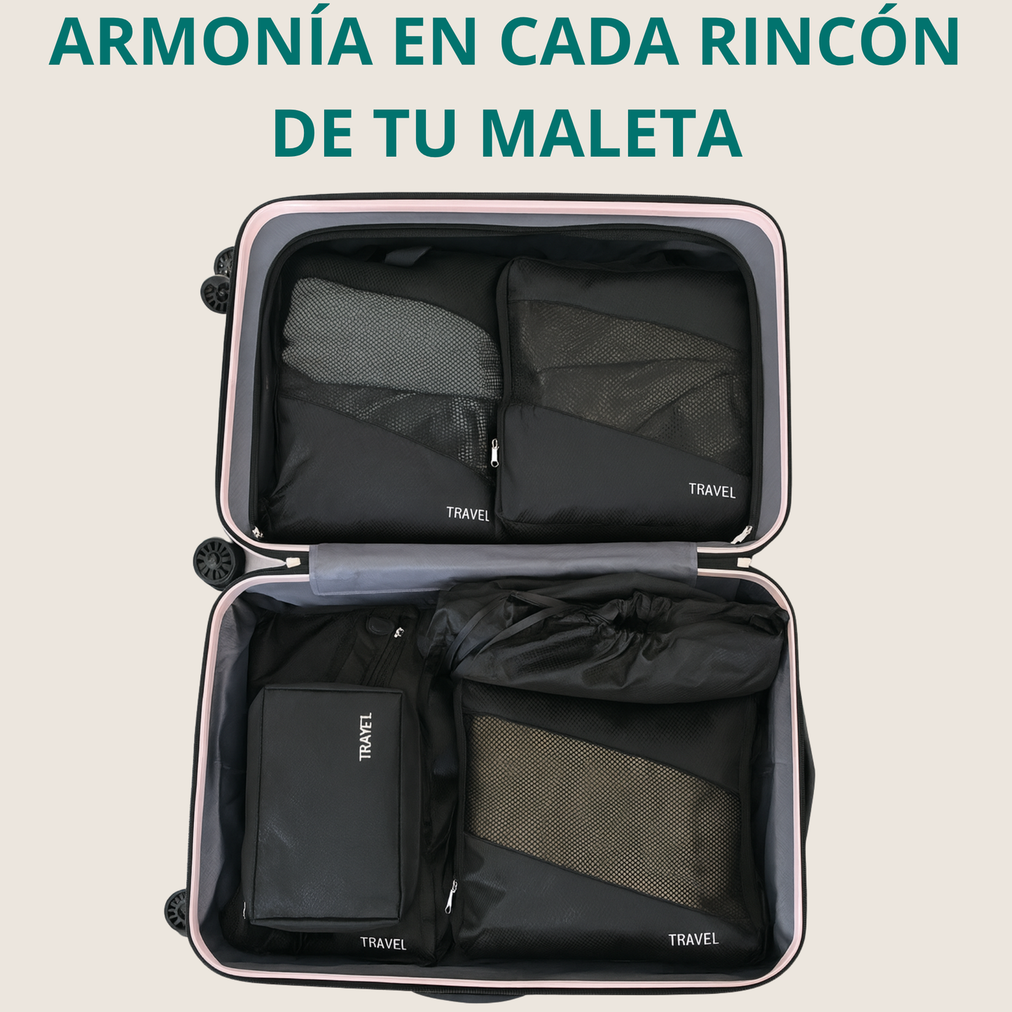 PackPro™ – Set Organizador de Equipaje de 6 Piezas con Compresión