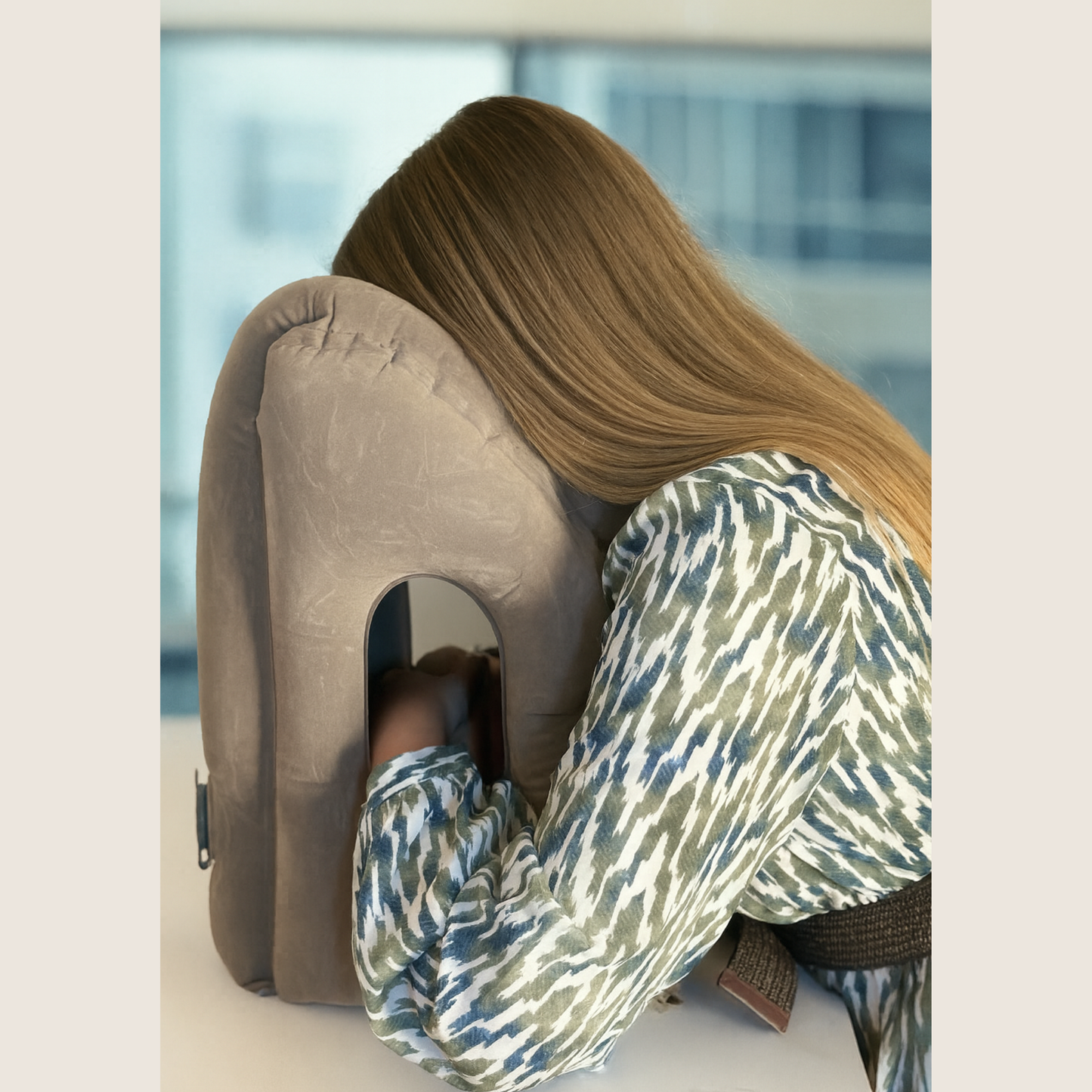 Travelsky® Air Sleeper - Almohada Inflable Ergonómica