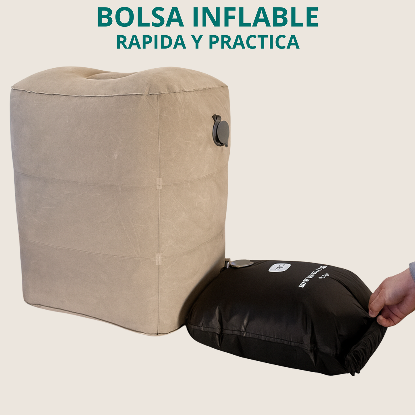 Travelsky® AirRest - Reposapiés Inflable Ajustable