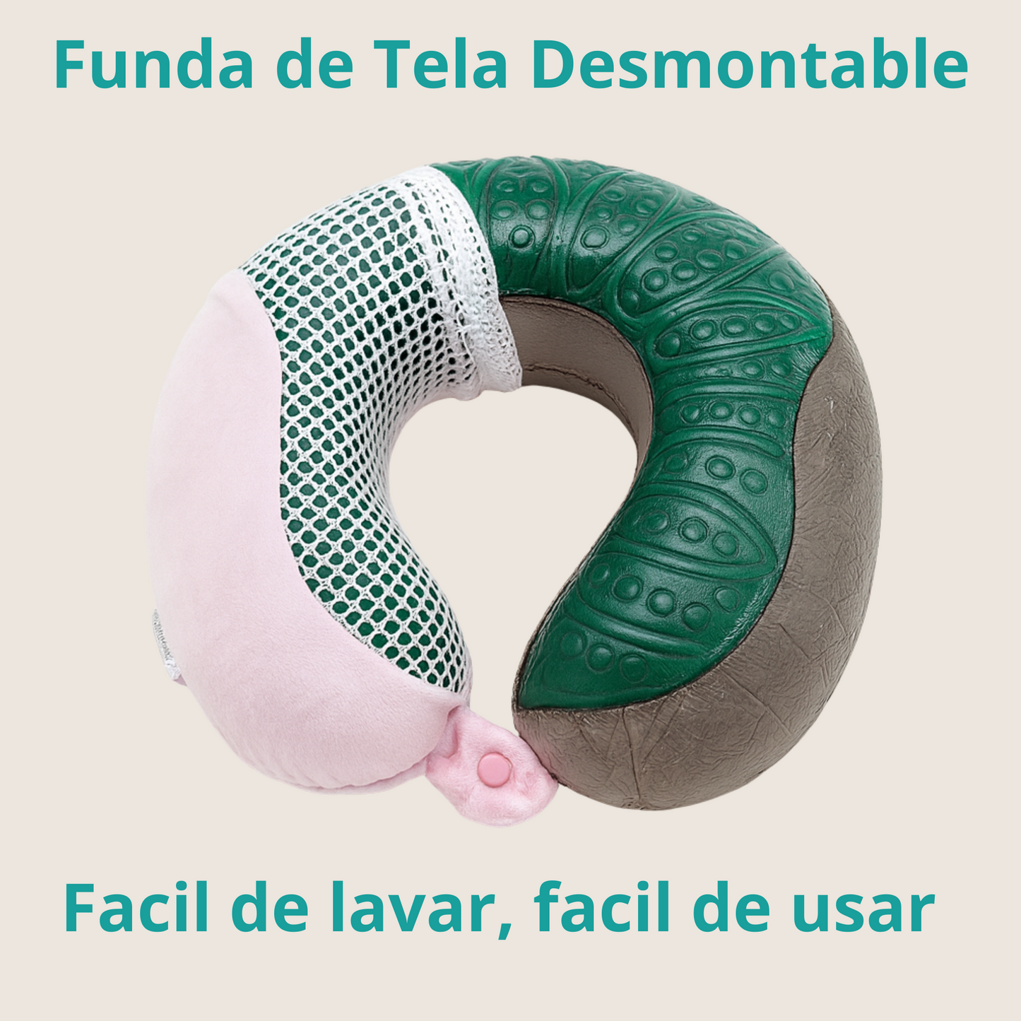 BambooCool™ - Almohada de Viaje con Espuma Viscoelástica y Gel Refrescante