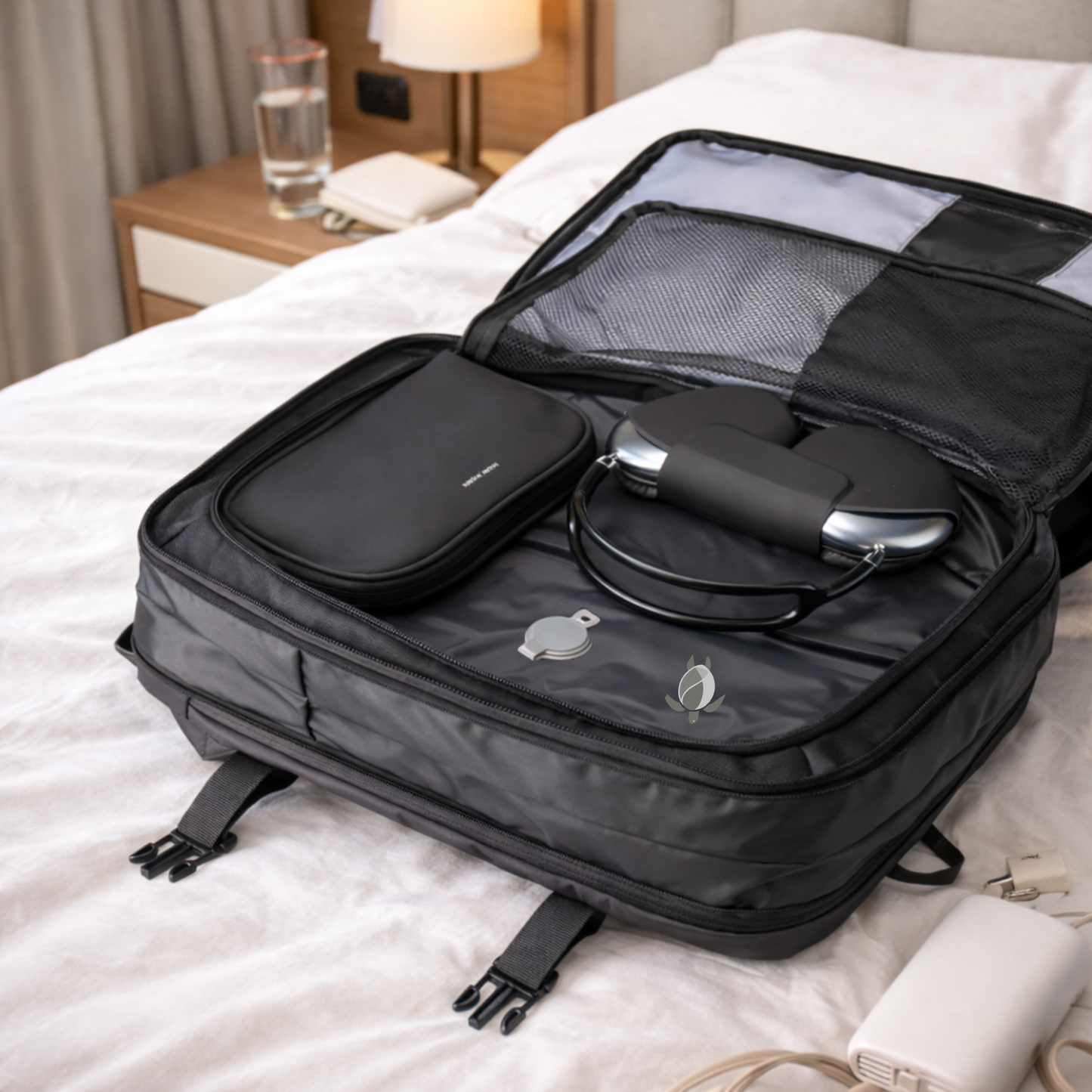 Bolsa de compresión al vacío en mochila de viaje