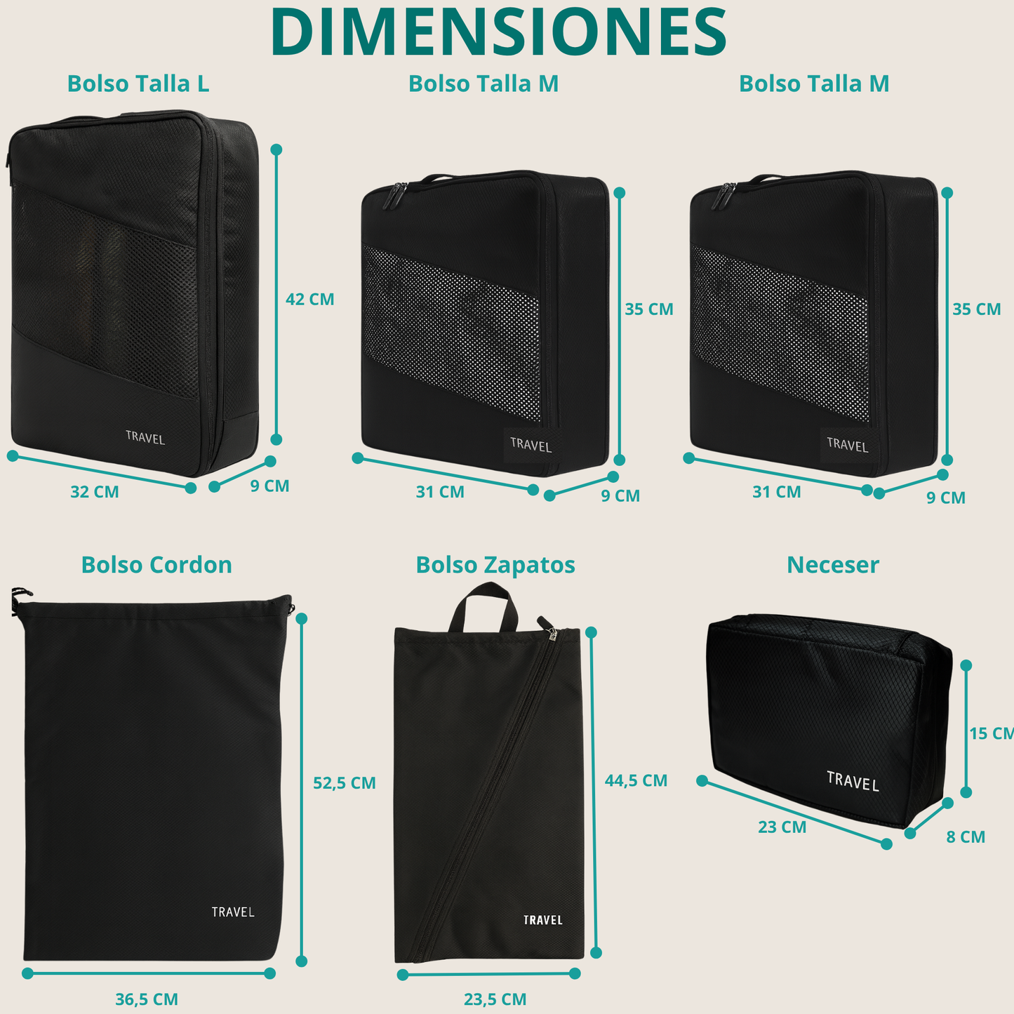 PackPro™ – Set Organizador de Equipaje de 6 Piezas con Compresión