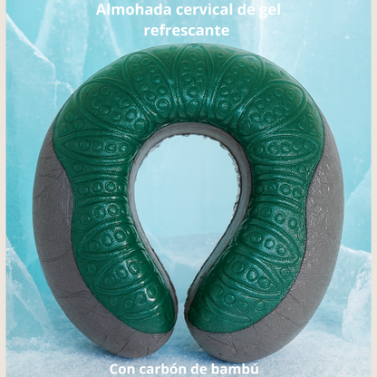 BambooCool™ - Almohada de Viaje con Espuma Viscoelástica y Gel Refrescante