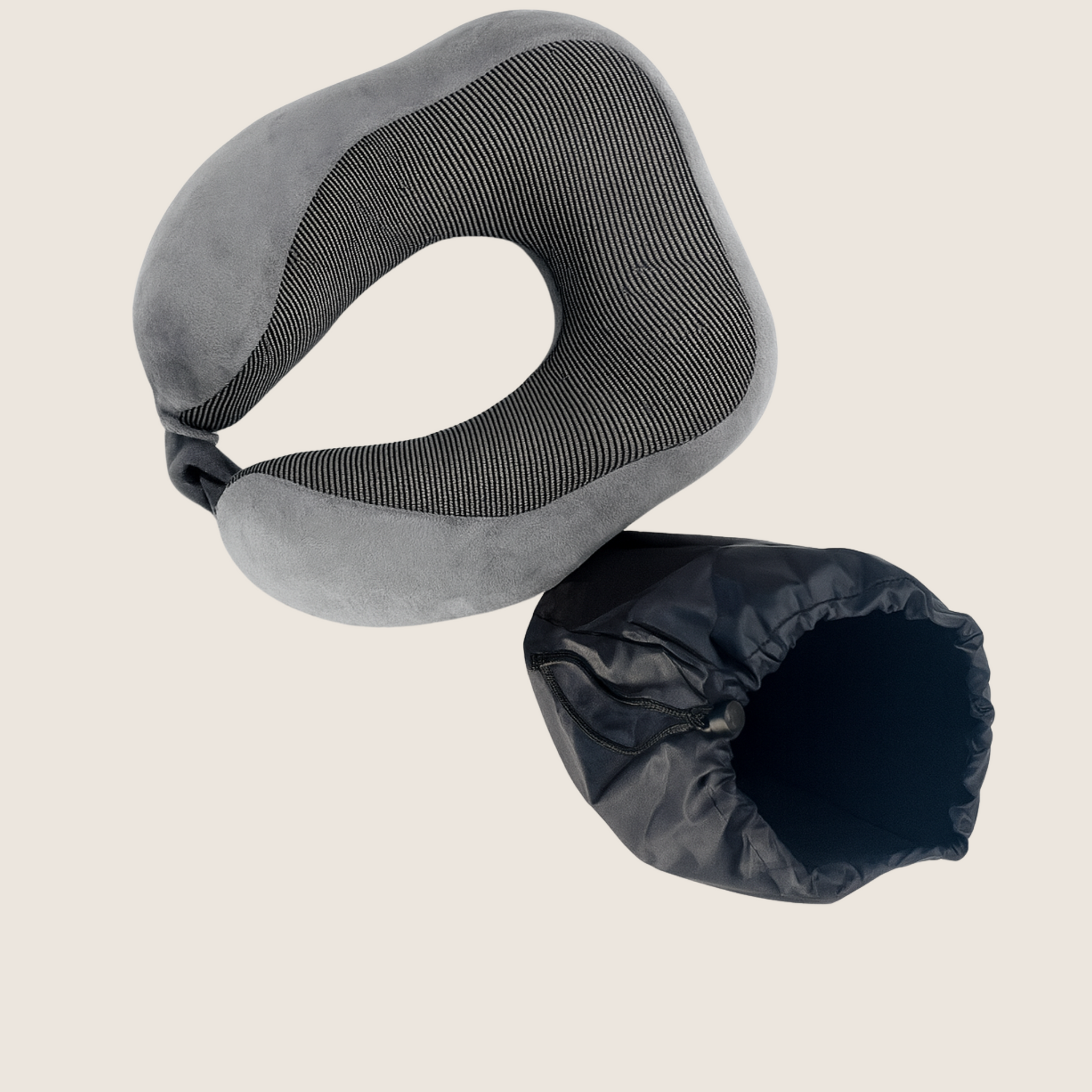 almohada de viaje neckrest kaia travel con bolso compacto