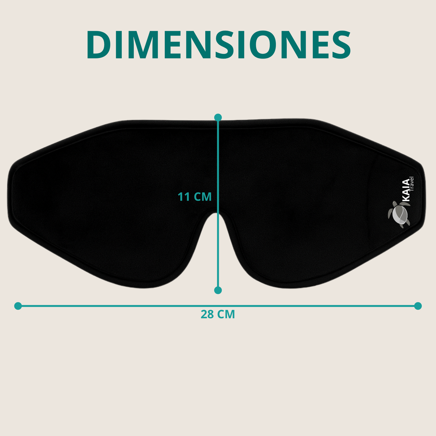 dimensiones antifaz para dormir 3d lightblock kaia travel
