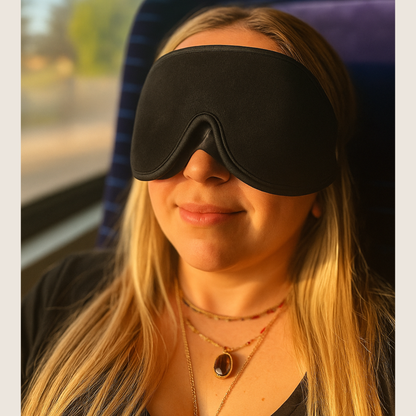 antifaz para dormir 3d lightblock usado en viaje o siesta