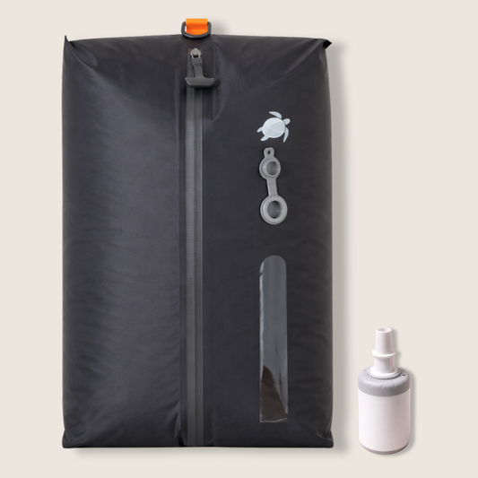 Bolsa de compresión al vacío con aspiradora portátil para viaje