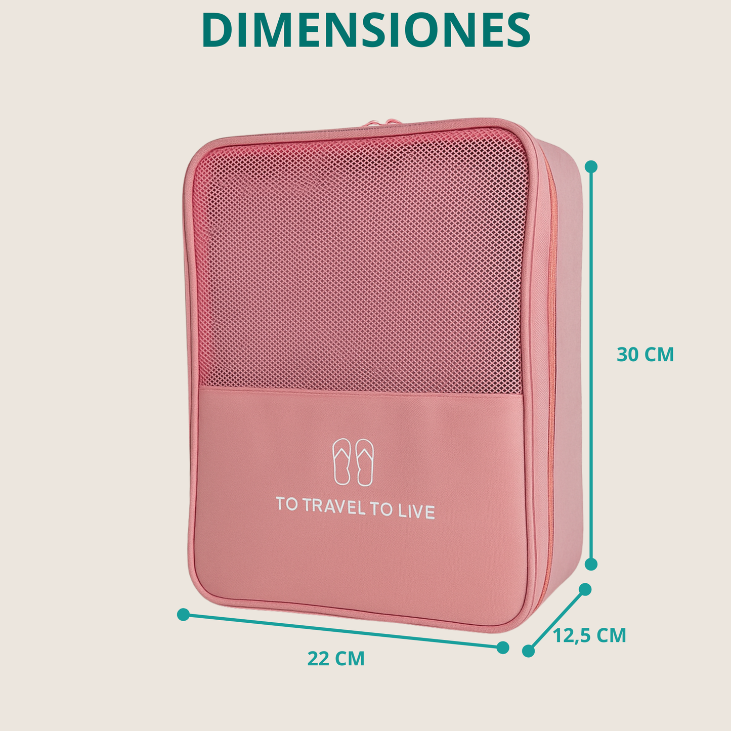 dimensiones del bolso de viaje para zapatos shoekeeper