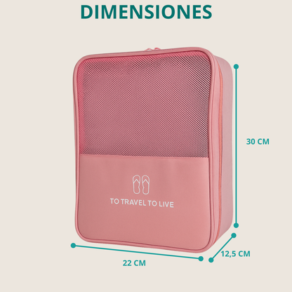 dimensiones del bolso de viaje para zapatos shoekeeper