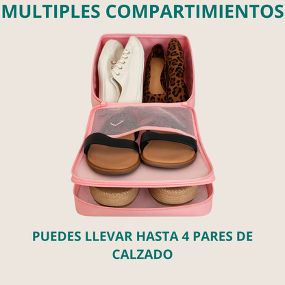 bolso shoekeeper con multiples compartimientos para calzado
