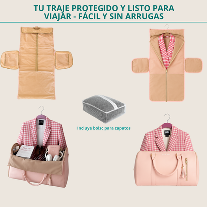 interior del bolso portatrajes suitpro con espacio para trajes