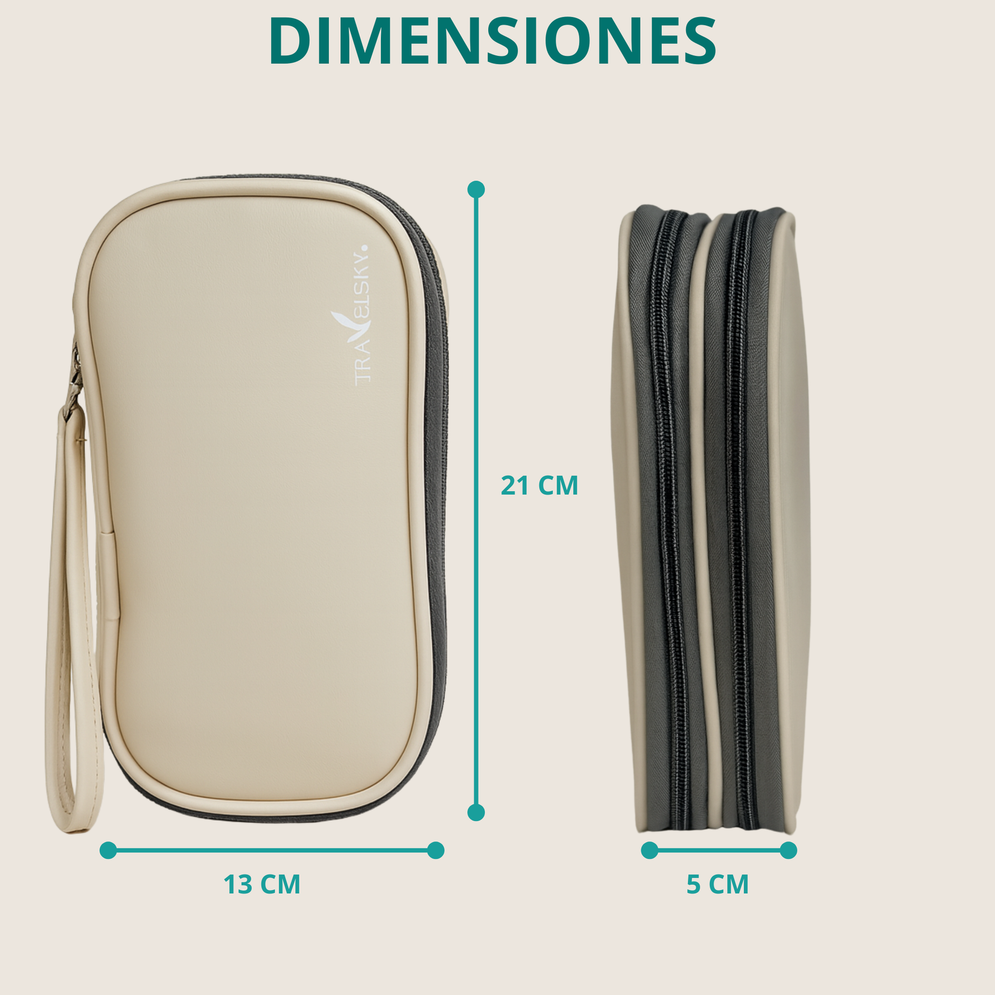 dimensiones del estuche organizador tecnologico travelsky