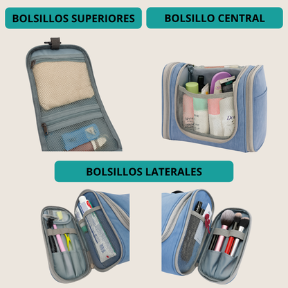 neceser vanitygo con multiples compartimientos para maquillaje