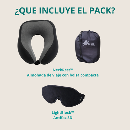 contenido del pack descanso esencial kaia travel